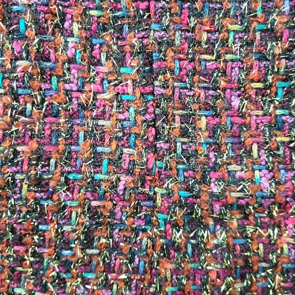 Chico's Rainbow Shine Vikey Wool Blend Multicolor Blazer Jacket Women Sz 2 / L - Picture 11 of 16